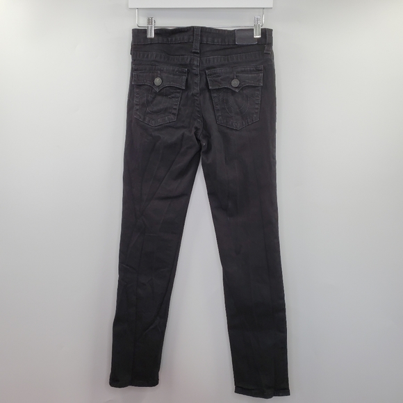 True Religion Skinny Black Jeans Back Pocket Flap - Picture 4 of 8